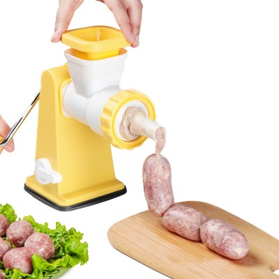 Kitchen manual hand operated small multifunctional plastic mince meat machine